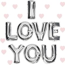 Skygo I Love You Folyo Balon Gümüş Renk 35 CM