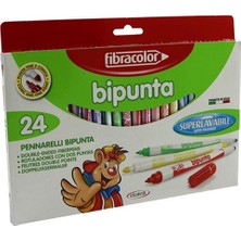 Mbb E-Ticaret Fibracolor Bipunta 24 Renk Çift Uçlu Keçeli Kalem