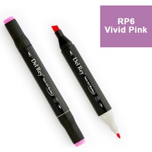 Mbb E-Ticaret Del Rey Twın Marker Rp6 Vivid Pink Çift Uçlu Grafik Kalemi MN-DR006-(***6 Adet***)