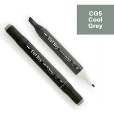Mbb E-Ticaret Del Rey Twın Marker Cg5 Cool Grey Çift Uçlu Grafik Kalemi Mn-Drcg5-(***9 Adet***)