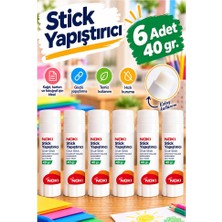 Artlantis Glue Stick Yapıştırıcı Katı Yapıştırıcı 40 gr Ruj Yapıştırıcı 6 Adet Noki Büyük Boy Okul Yapıştırıcısı Zararsız Büro