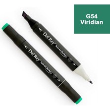 Mbb E-Ticaret Del Rey Twın Marker G54 Viridian Çift Uçlu Grafik Kalemi MN-DR054-(***9 Adet***)