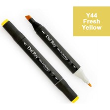Mbb E-Ticaret Del Rey Twın Marker Y44 Fresh Yellow Çift Uçlu Grafik Kalemi MN-DR044-(***1 Adet***)