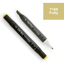 Mbb E-Ticaret Del Rey Twın Marker Y169 Putty Çift Uçlu Grafik Kalemi MN-DR169-(***9 Adet***)