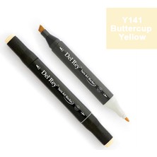 Mbb E-Ticaret Del Rey Twın Marker Y141 Buttercup Yellow Çift Uçlu Grafik Kalemi MN-DR141-(***9 Adet***)