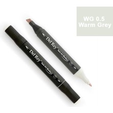 Mbb E-Ticaret Del Rey Twın Marker Wg0.5 Warm Grey Çift Uçlu Grafik Kalemi Mn-Drwg0.5-(***1 Adet***)