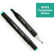 Mbb E-Ticaret Del Rey Twın Marker BG53 Turquoise Green Çift Uçlu Grafik Kalemi MN-DR053-(***1 Adet***)