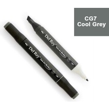 Mbb E-Ticaret Del Rey Twın Marker Cg7 Cool Grey Çift Uçlu Grafik Kalemi Mn-Drcg7-(***3 Adet***)
