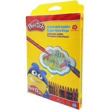 Mbb E-Ticaret Play-Doh 12 Renk Oluklu Jumbo Kuruboya KU027