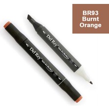 Mbb E-Ticaret Del Rey Twın Marker BR93 Burnt Orange Çift Uçlu Grafik Kalemi MN-DR093-(***3 Adet***)
