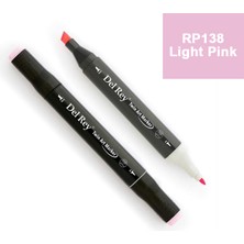 Mbb E-Ticaret Del Rey Twın Marker RP138 Light Pink Çift Uçlu Grafik Kalemi MN-DR138-(***9 Adet***)