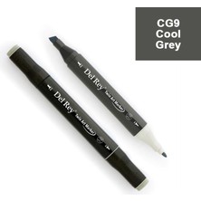 Mbb E-Ticaret Del Rey Twın Marker Cg9 Cool Grey Çift Uçlu Grafik Kalemi Mn-Drcg9-(***6 Adet***)
