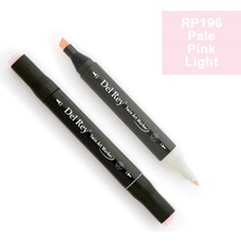 Mbb E-Ticaret Del Rey Twın Marker RP196 Pale Pınk Lıght Çift Uçku Grafik Kalemi MN-DR0196-(***9 Adet***)