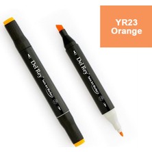 Mbb E-Ticaret Del Rey Twın Marker YR23 Orange Çift Uçlu Grafik Kalemi MN-DR023-(***1 Adet***)