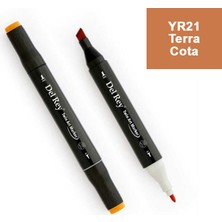 Mbb E-Ticaret Del Rey Twın Marker YR21 Terra Cota Çift Uçlu Grafik Kalemi MN-DR021-(***12 Adet***)