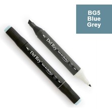 Mbb E-Ticaret Del Rey Twın Marker Bg5 Blue Grey Çift Uçlu Grafik Kalemi Mn-Drbg5-(***12 Adet***)