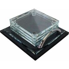 Mbb E-Ticaret Kaya K000400 Metal Masa Üstü Bardak Altlığı Kristal