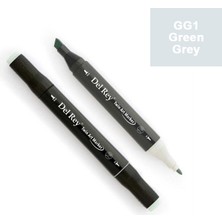 Mbb E-Ticaret Del Rey Twın Marker Gg1 Green Grey Çift Uçlu Grafik Kalemi Mn-Drgg1-(***12 Adet***)