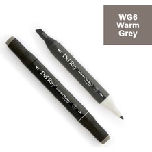Mbb E-Ticaret Del Rey Twın Marker Wg6 Warm Grey Çift Uçlu Grafik Kalemi Mn-Drwg6-(***9 Adet***)