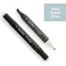 Mbb E-Ticaret Del Rey Twın Marker Gg3 Green Grey Çift Uçlu Grafik Kalemi Mn-Drgg3-(***12 Adet***)