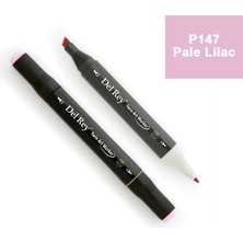 Mbb E-Ticaret Del Rey Twın Marker P147 Pale Lilac Çift Uçlu Grafik Kalemi MN-DR147-(***3 Adet***)
