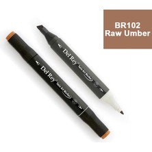 Mbb E-Ticaret Del Rey Twın Marker BR102 Raw Umber Çift Uçlu Grafik Kalemi MN-DR102-(***3 Adet***)