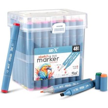 Mbb E-Ticaret Rıch Art-X Sketch Marker Duo Çift Uçlu Kalem 48 Li KLM-18049