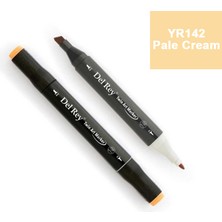 Mbb E-Ticaret Del Rey Twın Marker YR142 Pale Cream Çift Uçlu Grafik Kalemi MN-DR142-(***6 Adet***)