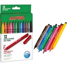 Mbb E-Ticaret Alpıno ALP-AR-1002 Keçeli Kalem 12'li