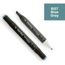 Mbb E-Ticaret Del Rey Twın Marker Bg7 Blue Grey Çift Uçlu Grafik Kalemi Mn-Drbg7-(***12 Adet***)