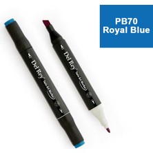 Mbb E-Ticaret Del Rey Twın Marker PB70 Royal Blue Çift Uçlu Grafik Kalemi MN-DR070-(***1 Adet***)