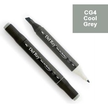 Mbb E-Ticaret Del Rey Twın Marker Cg4 Cool Grey Çift Uçlu Grafik Kalemi Mn-Drcg4-(***9 Adet***)