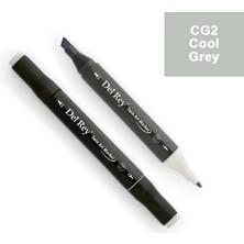 Mbb E-Ticaret Del Rey Twın Marker Cg2 Cool Grey Çift Uçlu Grafik Kalemi Mn-Drcg2-(***3 Adet***)