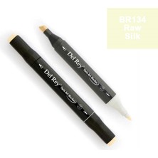 Mbb E-Ticaret Del Rey Twın Marker BR134 Raw Silk Çift Uçlu Grafik Kalemi MN-DR134-(***12 Adet***)