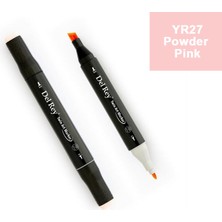 Mbb E-Ticaret Del Rey Twın Marker YR27 Powder Pink Çift Uçlu Grafik Kalemi MN-DR027-(***9 Adet***)