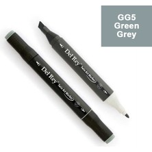 Mbb E-Ticaret Del Rey Twın Marker Gg5 Green Grey Çift Uçlu Grafik Kalemi Mn-Drgg5-(***1 Adet***)