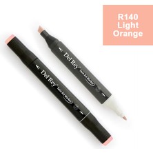 Mbb E-Ticaret Del Rey Twın Marker R140 Lıght Orange Çift Uçlu Grafik Kalemi MN-DR140-(***3 Adet***)