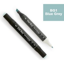 Mbb E-Ticaret Del Rey Twın Marker Bg1 Blue Grey Çift Uçlu Grafik Kalemi Mn-Drbg1-(***6 Adet***)