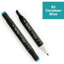 Mbb E-Ticaret Del Rey Twın Marker B63 Carulean Blue Çift Uçlu Grafik Kalemi MN-DR063-(***1 Adet***)