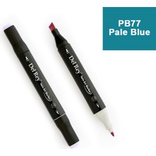 Mbb E-Ticaret Del Rey Twın Marker PB77 Pale Blue Çift Uçlu Grafik Kalemi MN-DR077-(***12 Adet***)