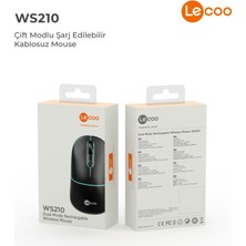 Mbb E-Ticaret Lecoo WS210 Siyah Bluetooth & 2.4g Wifi Wireless Charging  Mouse