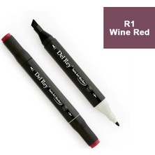 Mbb E-Ticaret Del Rey Twın Marker R1 Wıne Red Çift Uçlu Grafik Kalemi MN-DR001-(***12 Adet***)