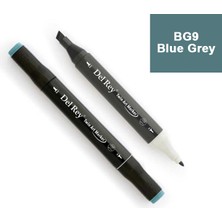 Mbb E-Ticaret Del Rey Twın Marker Bg9 Blue Grey Çift Uçlu Grafik Kalemi Mn-Drbg9-(***9 Adet***)