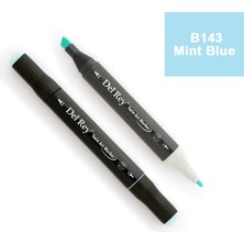Mbb E-Ticaret Del Rey Twın Marker B143 Mint Blue Çift Uçlu Grafik Kalemi MN-DR143-(***6 Adet***)