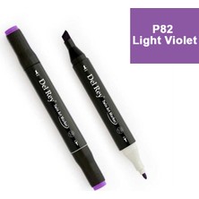 Mbb E-Ticaret Del Rey Twın Marker P82 Light Violet Çift Uçlu Grafik Kalemi MN-DR082-(***12 Adet***)