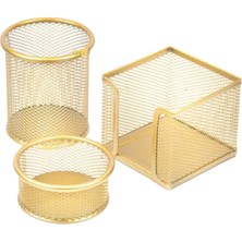 Mbb E-Ticaret Mas 505 Gold Metal File 3 Lü Masa Seti