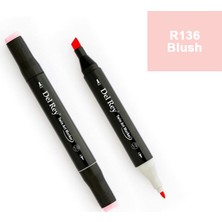 Mbb E-Ticaret Del Rey Twın Marker R136 Blush Çift Uçlu Grafik Kalemi MN-DR136-(***3 Adet***)