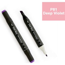 Mbb E-Ticaret Del Rey Twın Marker P81 Deep Violet Çift Uçlu Grafik Kalemi MN-DR081-(***9 Adet***)