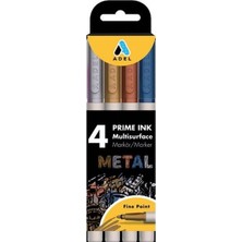 Mbb E-Ticaret Adel Prıme 4 Renk Metalik Multisurface Boldlıner Kalem 2201000104-(***12 Adet***)