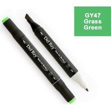 Mbb E-Ticaret Del Rey Twın Marker GY47 Grass Green Çift Uçlu Grafik Kalemi MN-DR047-(***12 Adet***)